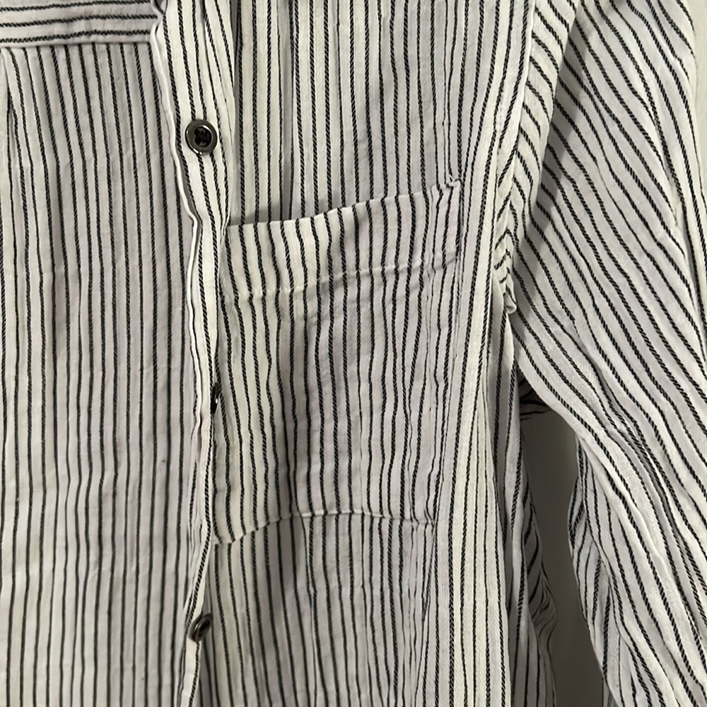 Universal Thread Goods Co. Pinstriped Button Up C… - image 2